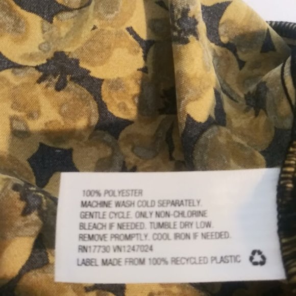 A New Day Women's size XXL Yellow and Black Floral Blouse - Picture 8 of 9